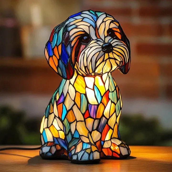 Leuchthund - handgefertigte Lampe, die Herzen erstrahlen lässt