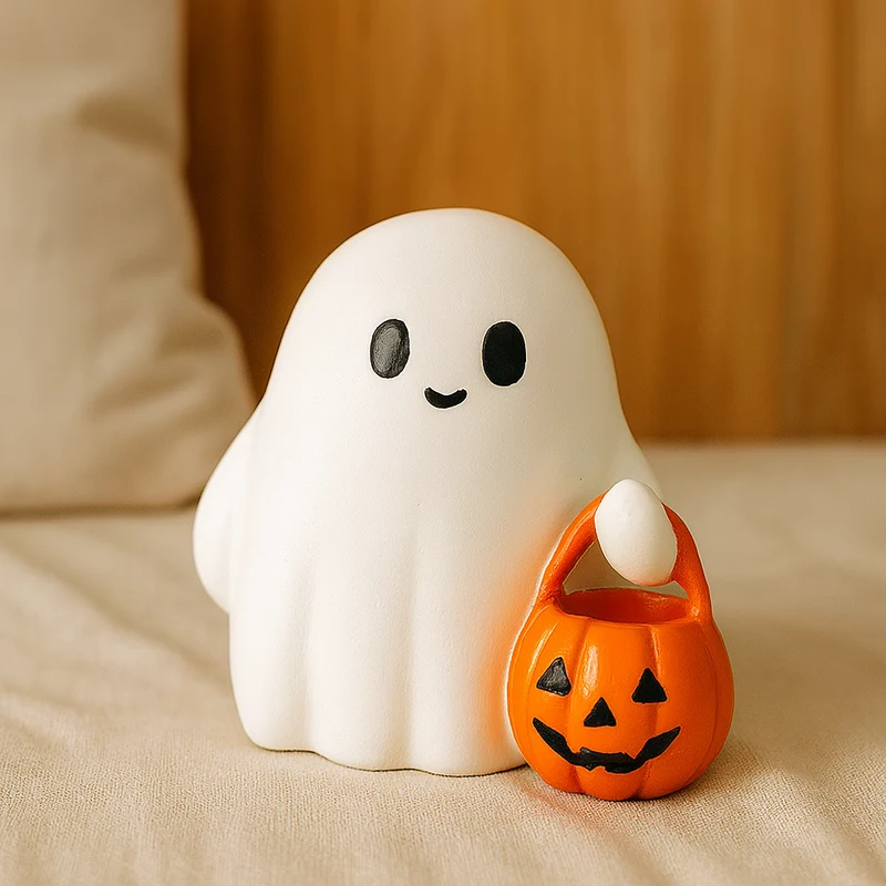 Halloween-Kürbis aus Harz – Dekoratives Tischornament