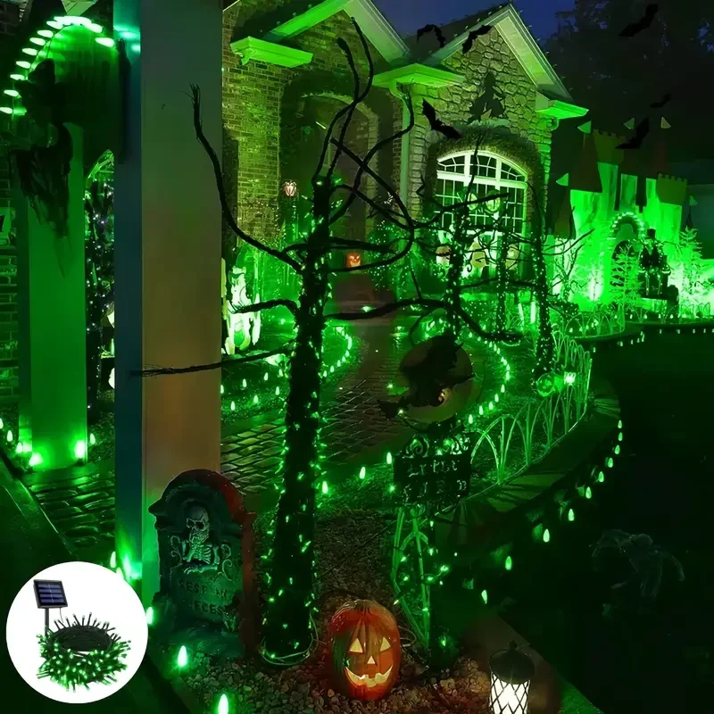 SolarGlow Halloween Lichterkette – Solar Außenbeleuchtung für Garten & Terrasse