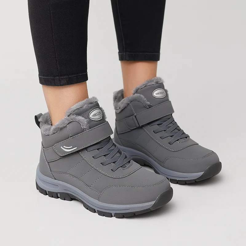 Ivy | Plüschgefütterte Winter-High-Top-Schneesneaker für Damen