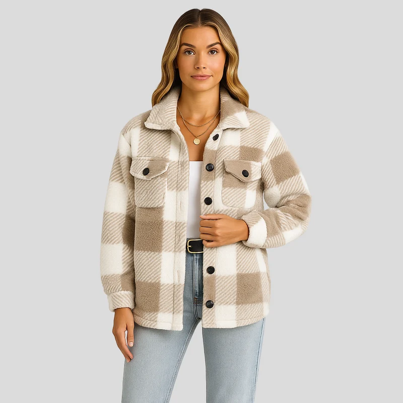 Lorren | Gemusterte Jacke mit Knopfleiste für Herbst & Winter