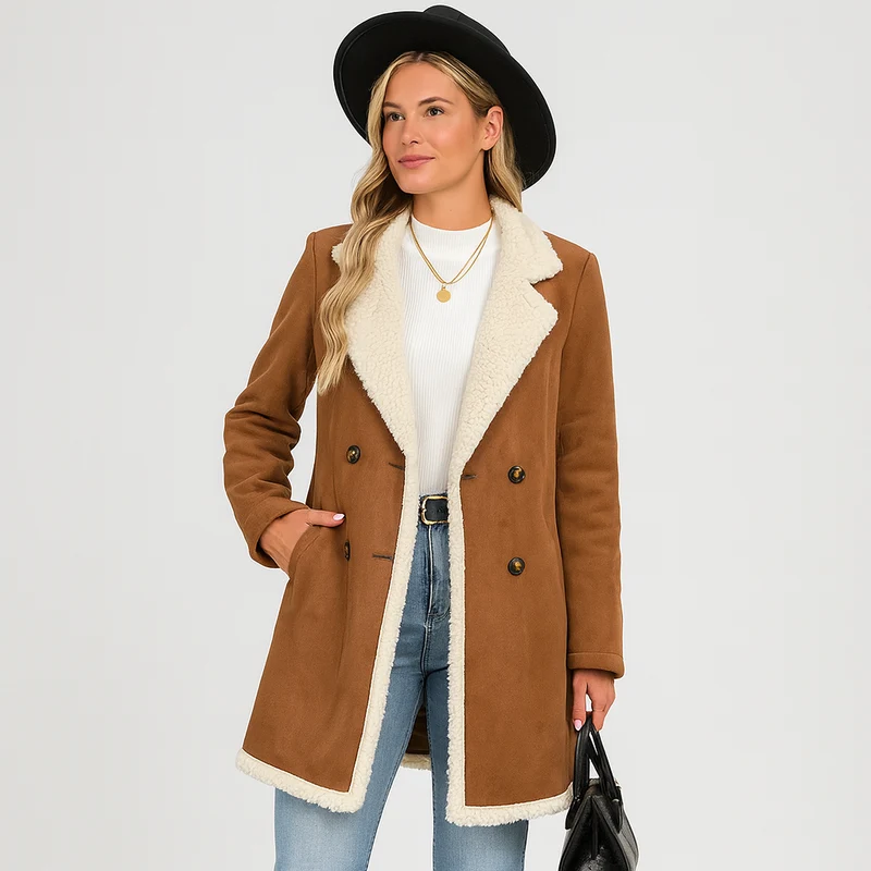 Gerlina | Stylischer Langarmmantel für Damen