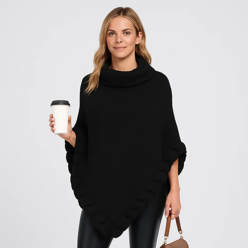 Maribeth | Cardigan mit Kunstpelzbesatz und asymmetrischem Saum