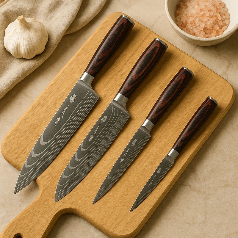 Kurosaki | 4-teiliges handgeschmiedetes japanisches Kochmesserset