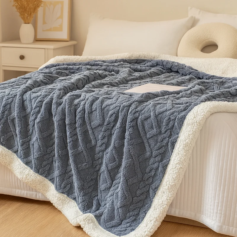 Verdickte doppelseitige Fleece-Bettdecke