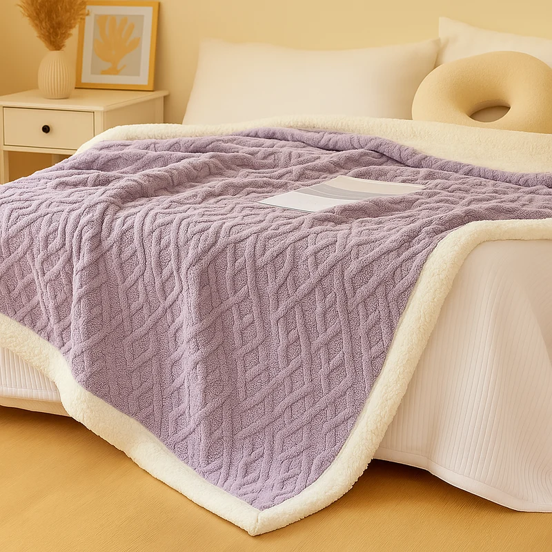 Verdickte doppelseitige Fleece-Bettdecke