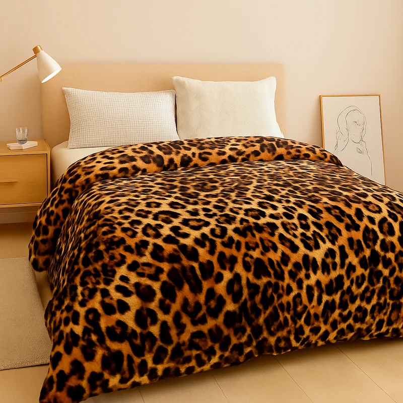 LioraPelt | Leoparden-Fleecedecke