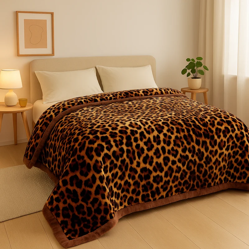 LioraPelt | Leoparden-Fleecedecke