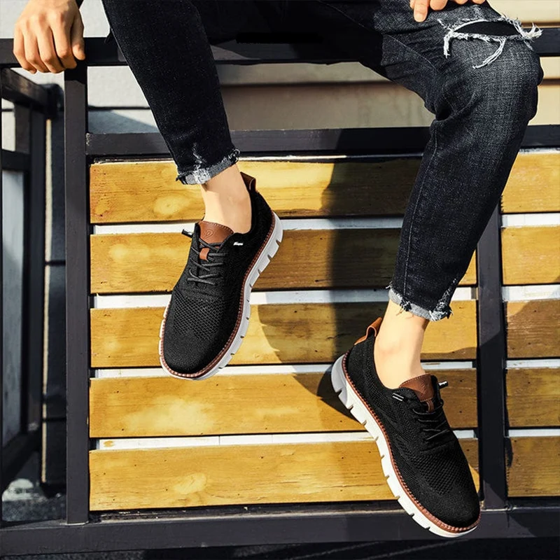 Leichte und atmungsaktive elegante Sneakers für Männer mit Anti-Rutsch-Design