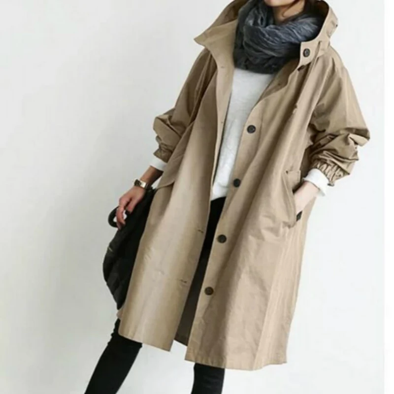 CELINE | Langer Trenchcoat mit Kapuze – Stilvoll & Funktional
