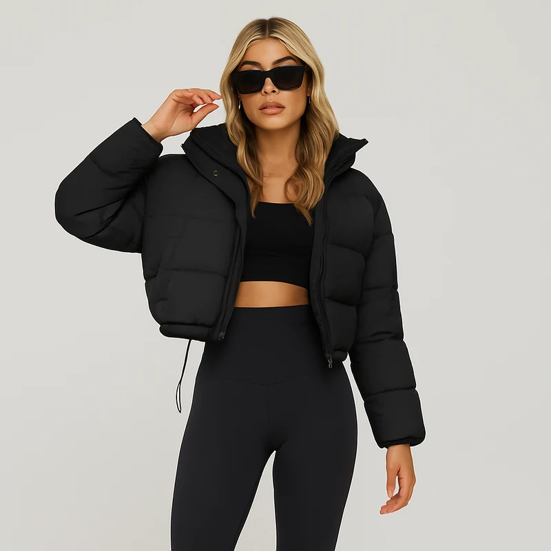 Alora | Winterjacke mit plissiertem Kordelzug