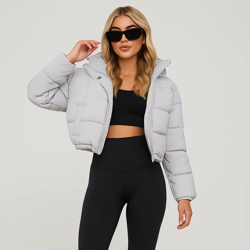 Alora | Winterjacke mit plissiertem Kordelzug