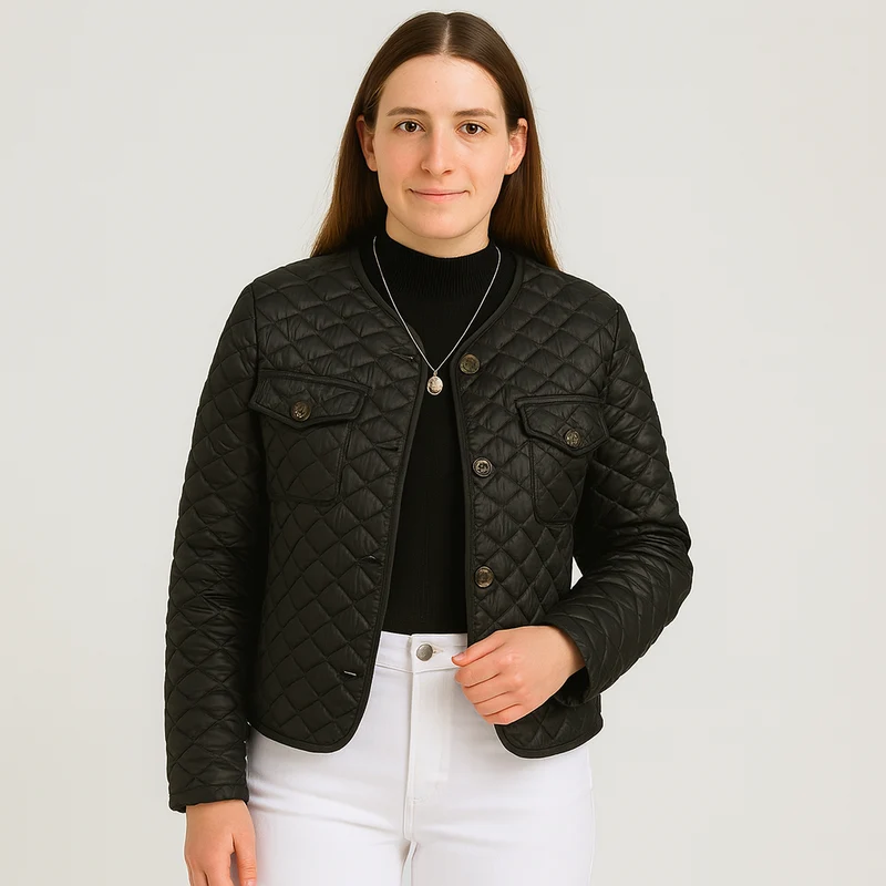 Renate | Steppmantel mit Knopfleiste für Damen