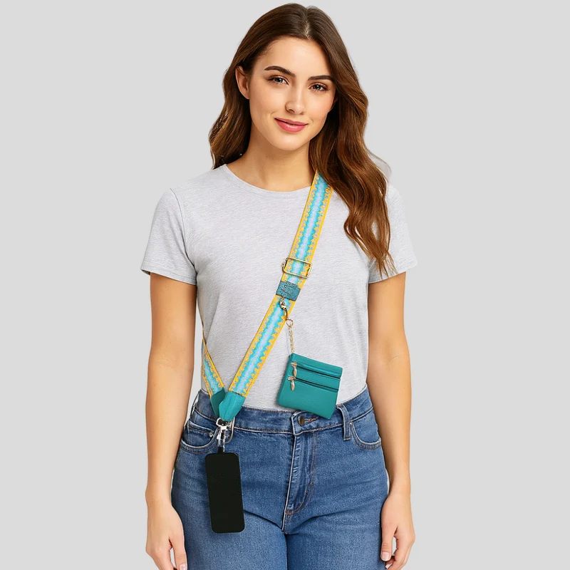 SecureZip | Stilvolle Crossbody-Telefonhalterung mit Geldbörse