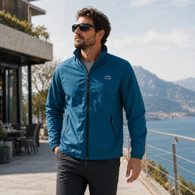 Leichte Winddichte Herren UV-Schutz-Windjacke