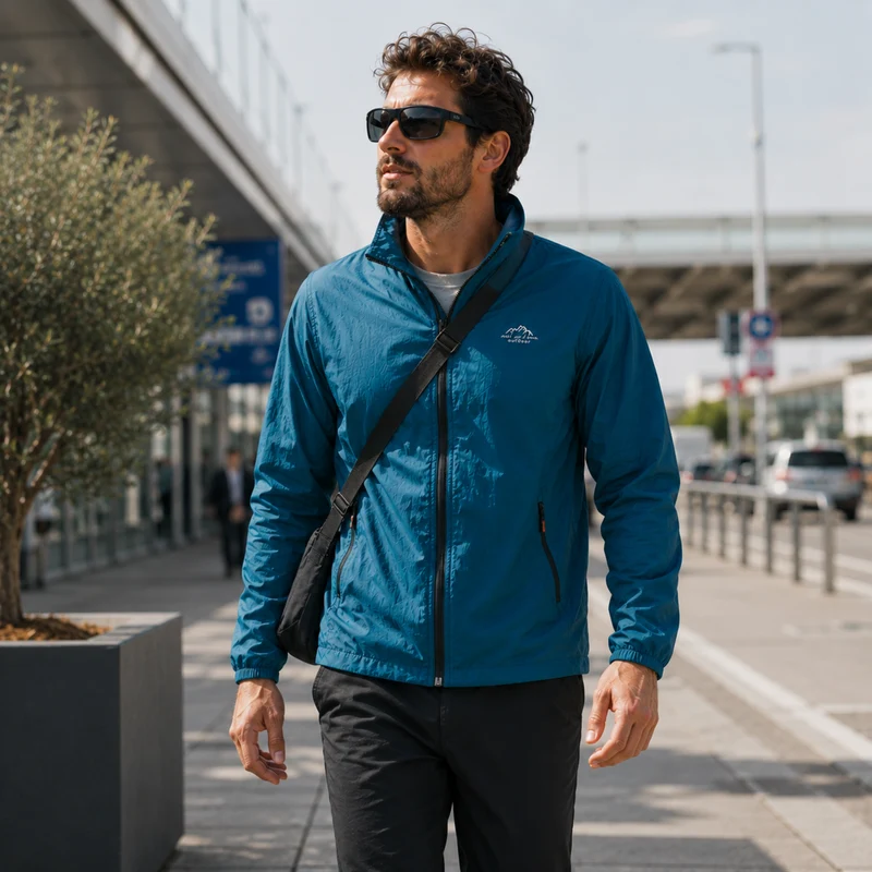 Leichte Winddichte Herren UV-Schutz-Windjacke