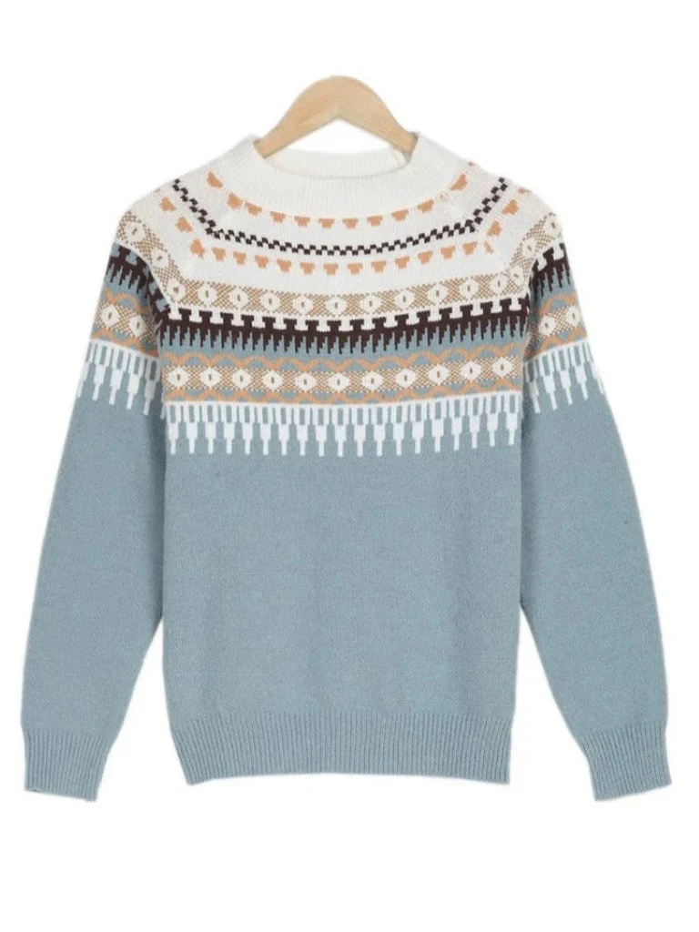 Marlene | Damen Norweger Pullover mit Nordic-Muster