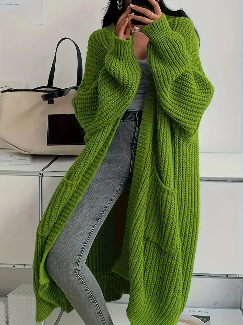 Marlene | Damen lange Oversized-Strickjacke für den Herbst