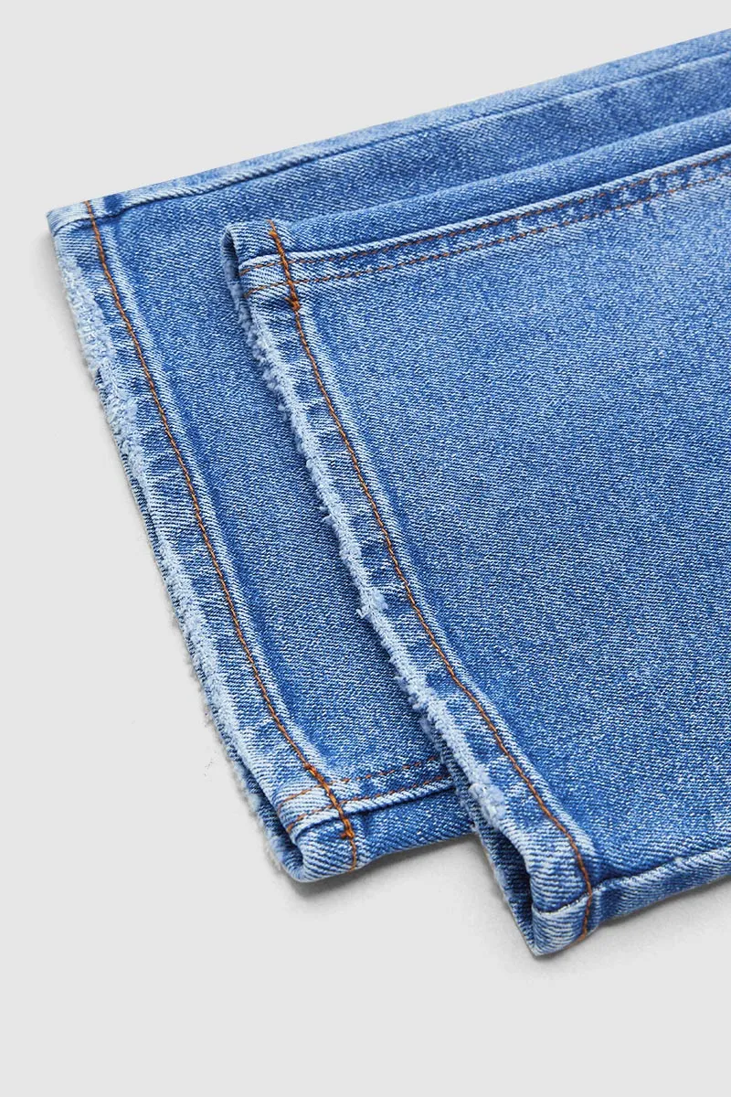 Lena | Klassische gerade Damen Jeans mit mittlerem Bund
