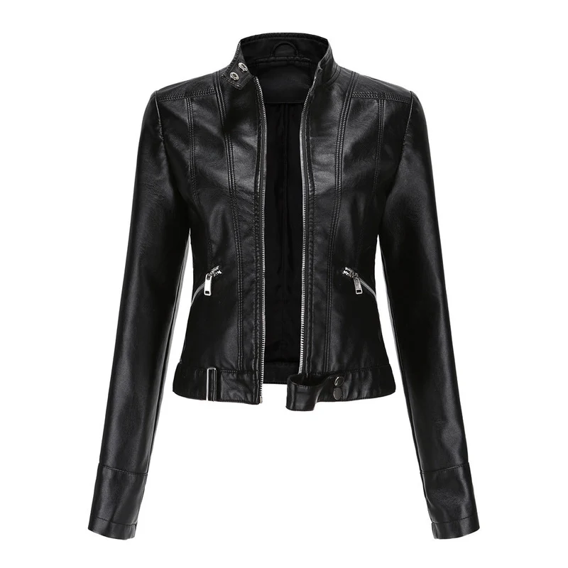 Marlene | Damen Lederjacke für den Herbst mit Gürtel