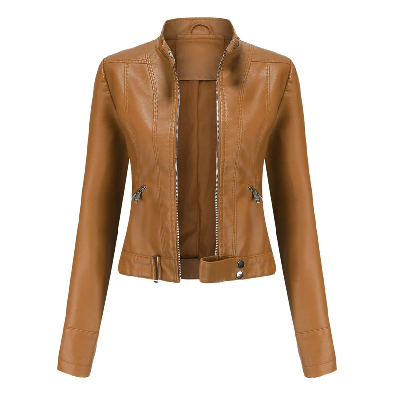 Marlene | Damen Lederjacke für den Herbst mit Gürtel