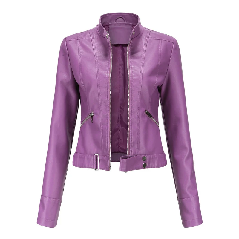 Marlene | Damen Lederjacke für den Herbst mit Gürtel