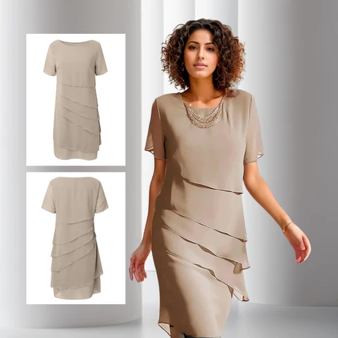 Julia | Damen Festliches Chiffonkleid für Hochzeiten