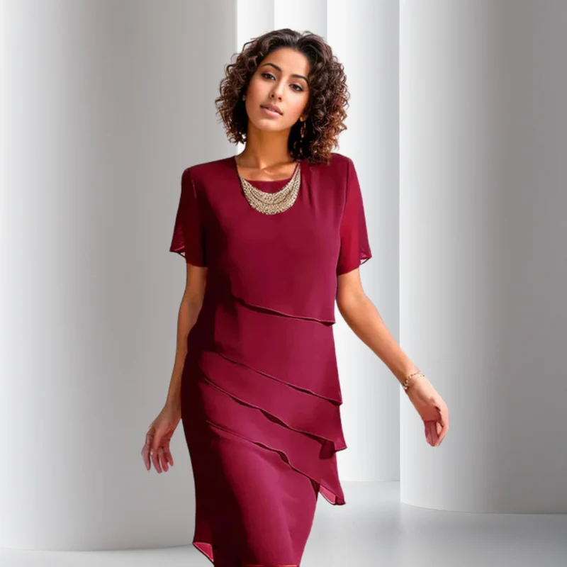Julia | Damen Festliches Chiffonkleid für Hochzeiten