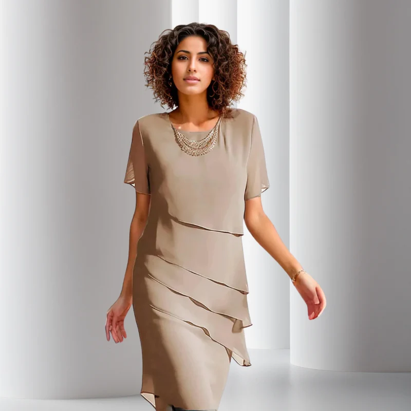 Julia | Damen Festliches Chiffonkleid für Hochzeiten