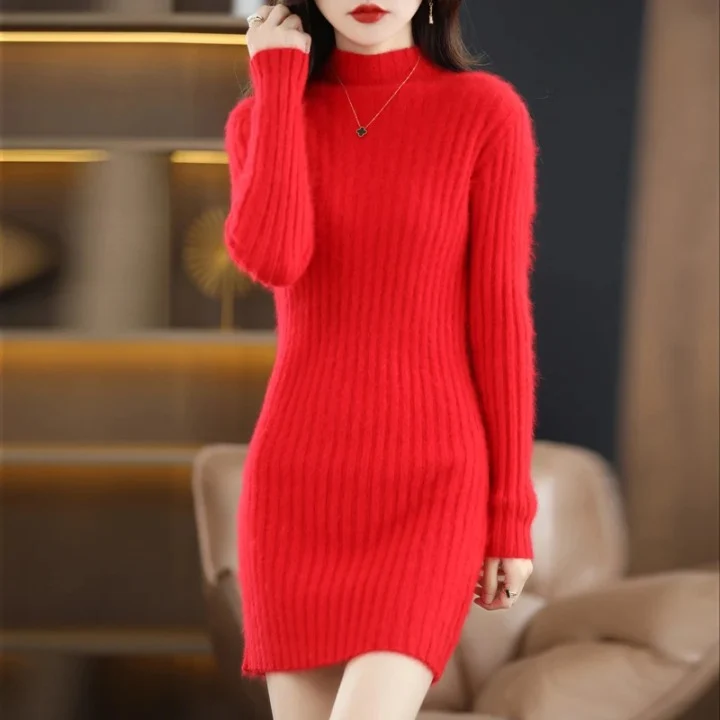 Amelie | Damen Strickkleid Herbst für Hochzeitsgäste