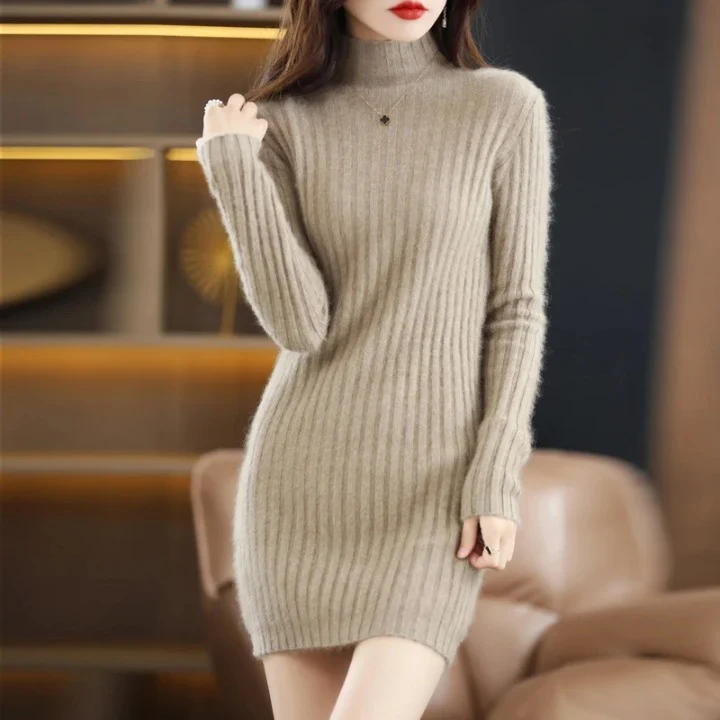 Amelie | Damen Strickkleid Herbst für Hochzeitsgäste