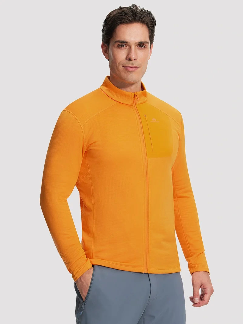 Men's Dynamic Full-Zip Grid Fleece Jacket