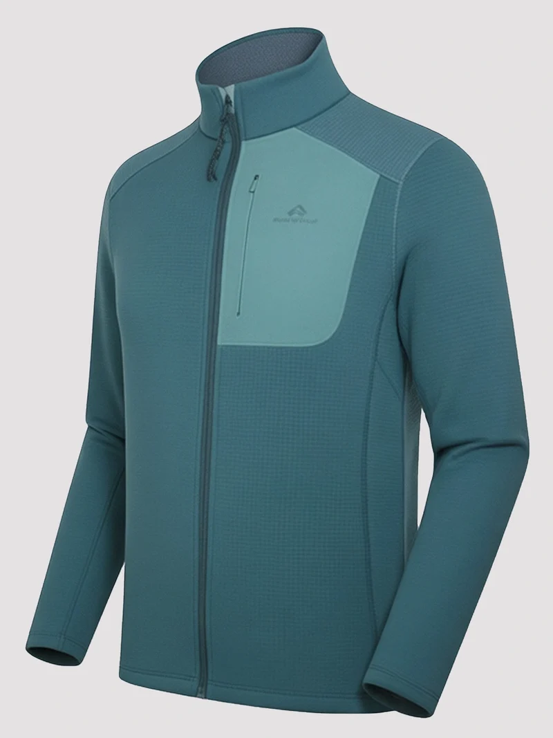 Men's Dynamic Full-Zip Grid Fleece Jacket