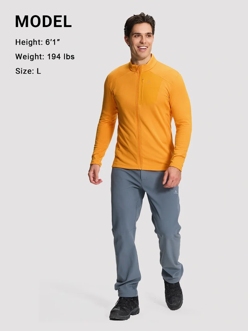 Men's Dynamic Full-Zip Grid Fleece Jacket