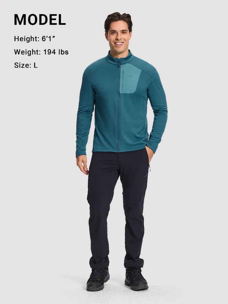 Men's Dynamic Full-Zip Grid Fleece Jacket