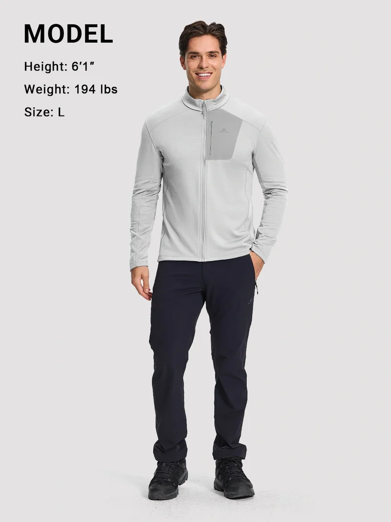 Men's Dynamic Full-Zip Grid Fleece Jacket