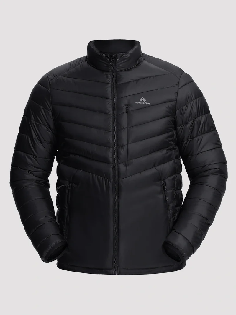 Men's Lightweight Water-Resistant Stand Collar Puffer Jacket
