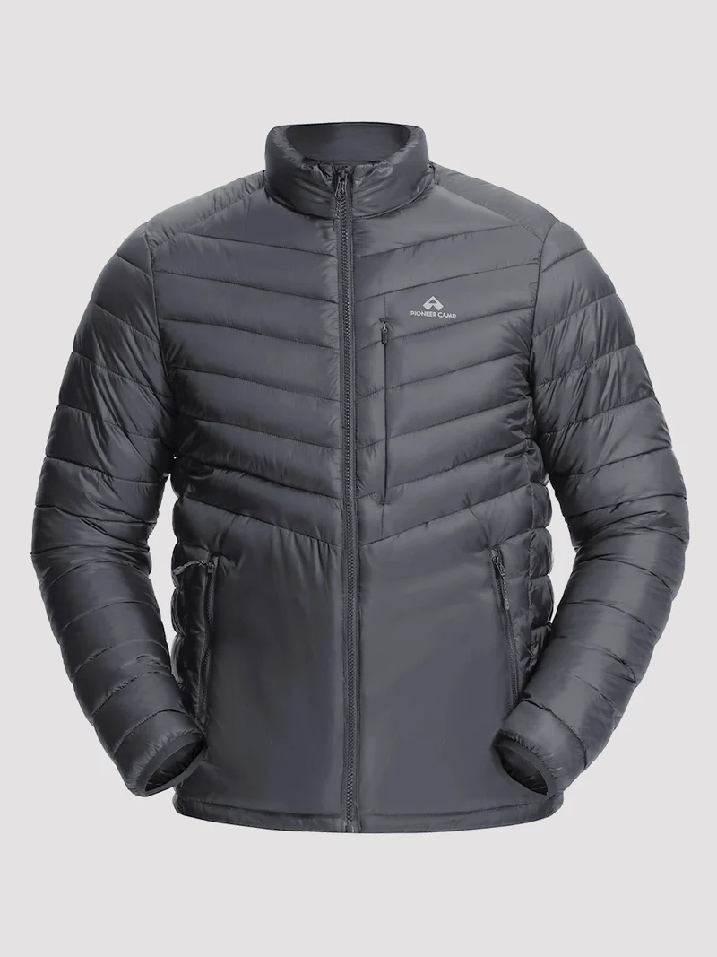 Men's Lightweight Water-Resistant Stand Collar Puffer Jacket
