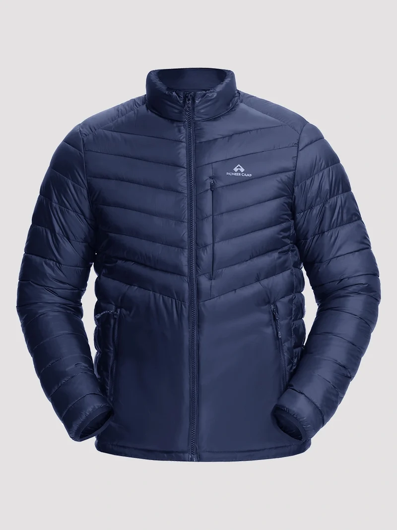Men's Lightweight Water-Resistant Stand Collar Puffer Jacket