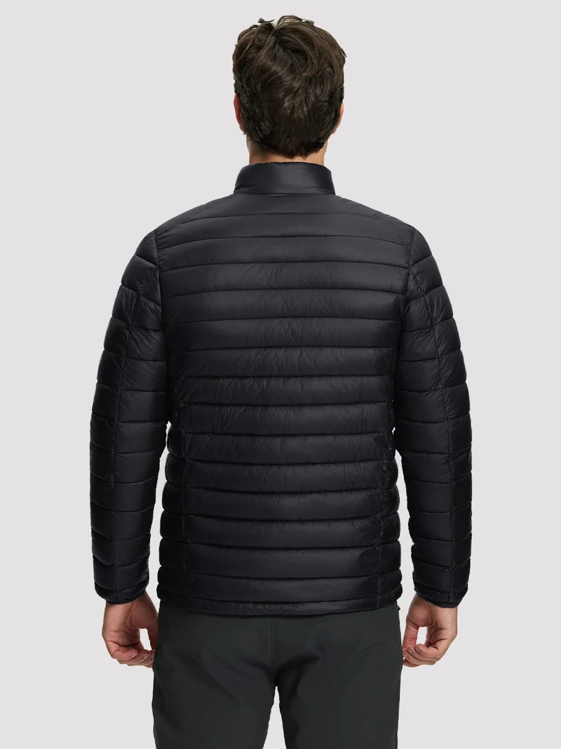 Men's Lightweight Water-Resistant Stand Collar Puffer Jacket