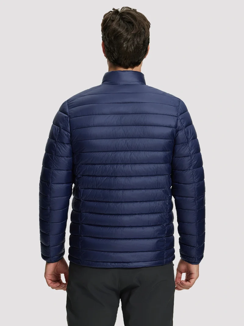 Men's Lightweight Water-Resistant Stand Collar Puffer Jacket
