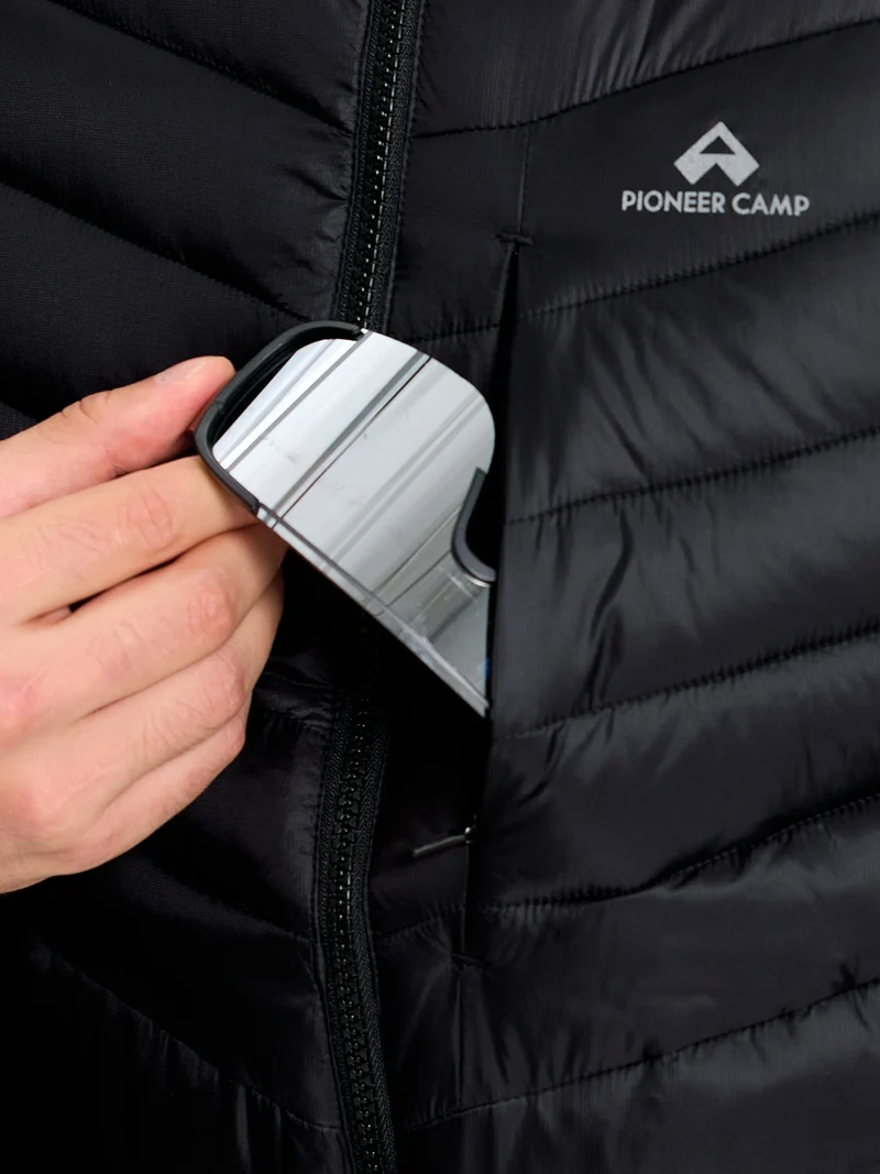 Men's Lightweight Water-Resistant Stand Collar Puffer Jacket