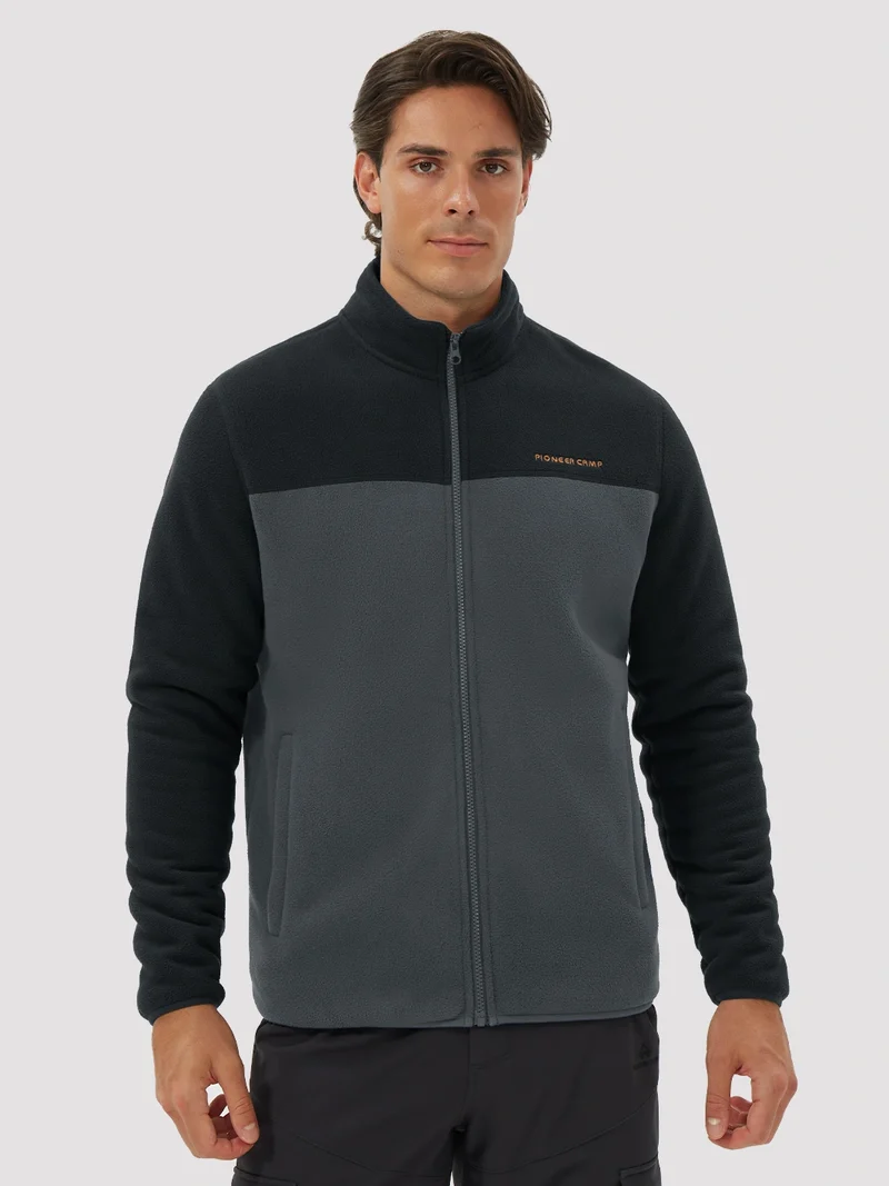 Men's Sherpa-Lined Polar Fleece Full-Zip Winter Jacket