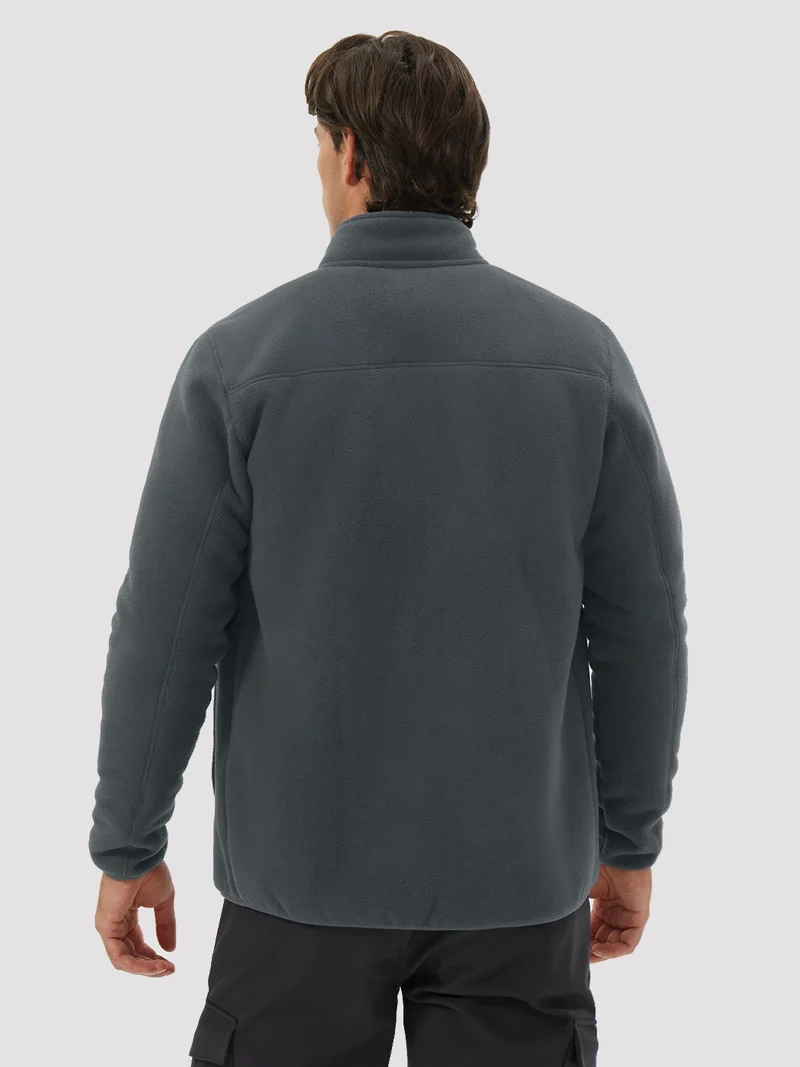 Men's Sherpa-Lined Polar Fleece Full-Zip Winter Jacket
