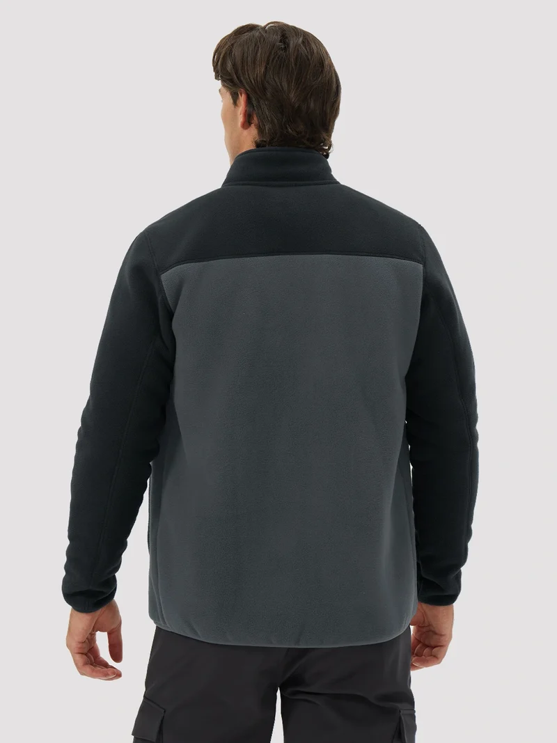 Men's Sherpa-Lined Polar Fleece Full-Zip Winter Jacket