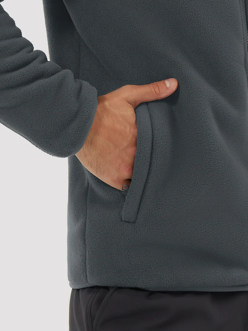 Men's Sherpa-Lined Polar Fleece Full-Zip Winter Jacket