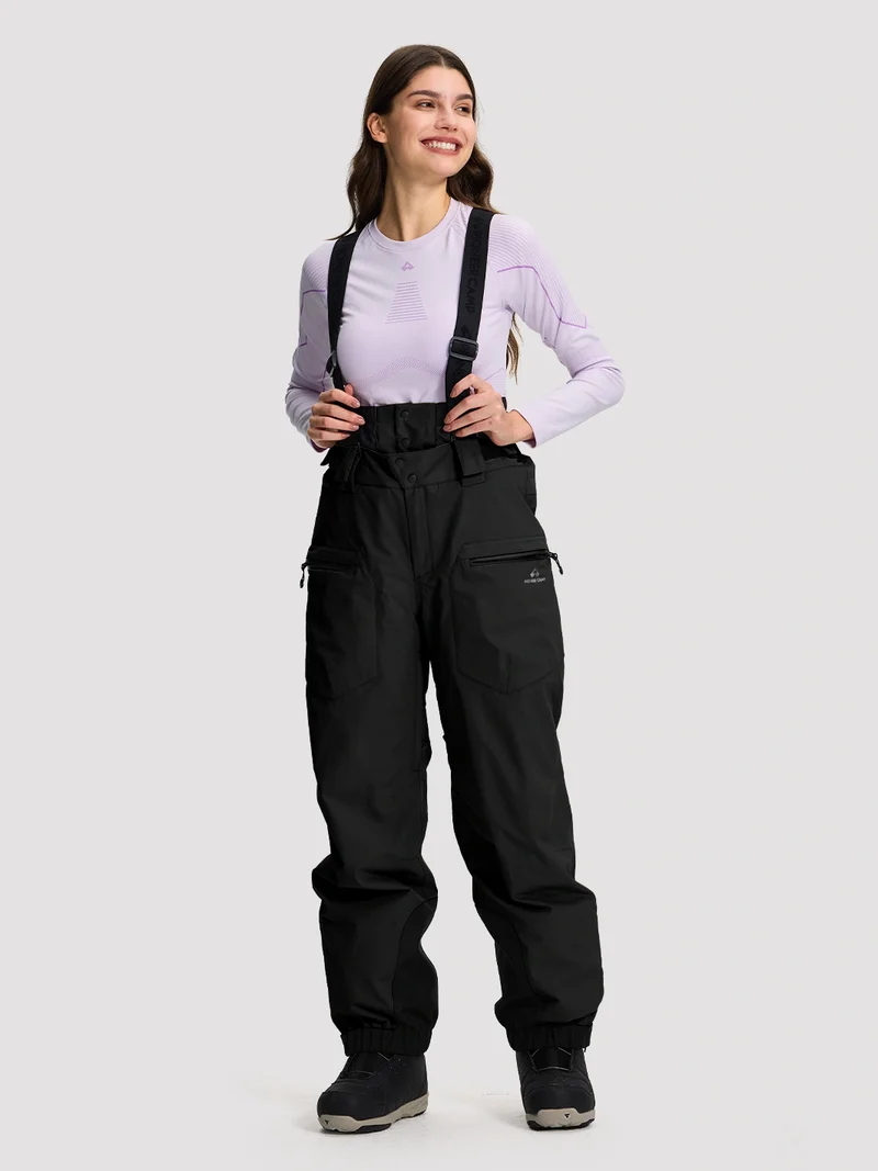 Women's 15K Waterproof Insulated Ski Bibs with Suspenders