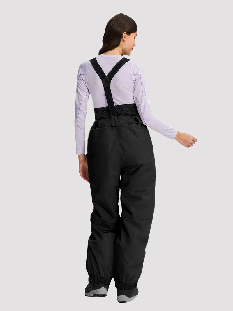 Women's 15K Waterproof Insulated Ski Bibs with Suspenders