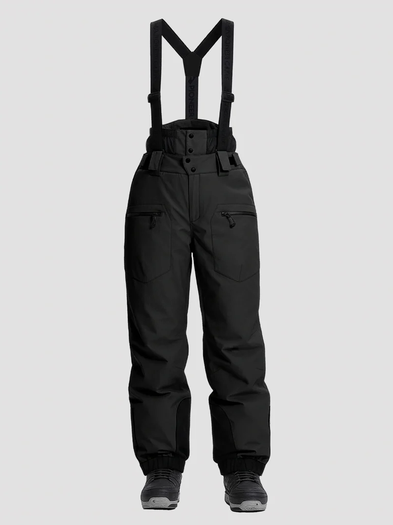 Women's 15K Waterproof Insulated Ski Bibs with Suspenders