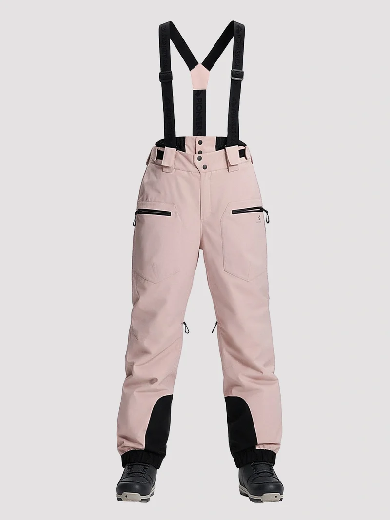 Women's 15K Waterproof Insulated Ski Bibs with Suspenders